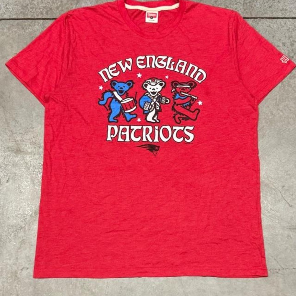 New England Patriots Grateful Dead Men's NFL Streetwear T Shirt Sz XL